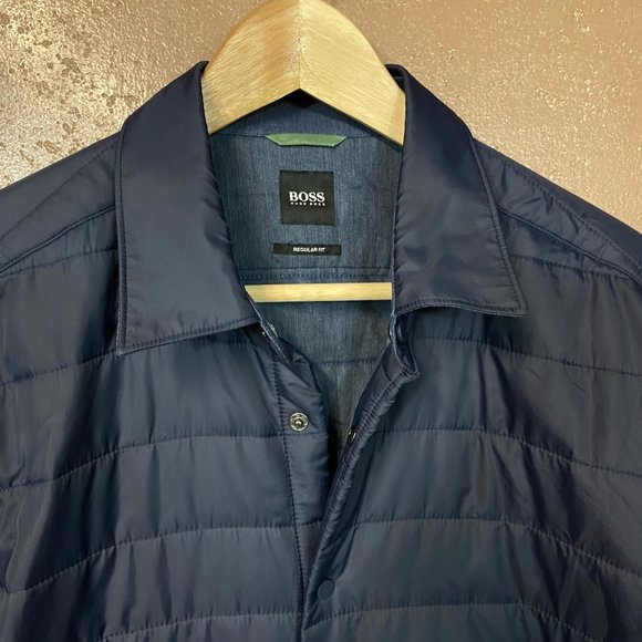 Hugo Boss Other - HUGO BOSS Navy Blue Quilted Jacket LARGE